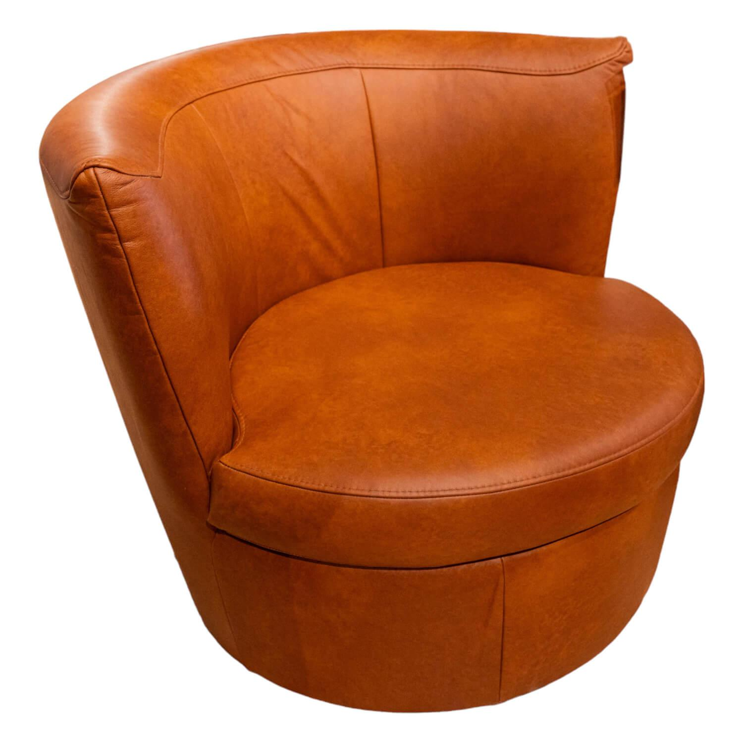 Drehsessel Cativa Bezug Leder Arcade Cognac Braun Drehteller Kunststoff Schwarz Drehsessel Cativa Bezug Leder Arcade Cognac Braun Drehteller Kunststoff Schwarz von Global