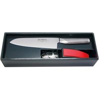 Global G-46220BR Starterset 2-teilig mit Santoku G-46 & minoSharp Schleifer 220BR von Global