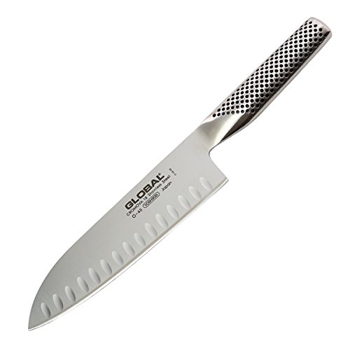 Global G-48 Santoku Fischmesser mit Kullenschliff, 18 cm von Global