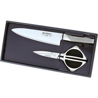 Global GK-2210 Messer-Set 2-teilig mit Kochmesser 20 cm & Küchenschere 21 cm - Cromova 18 Stahl von Global