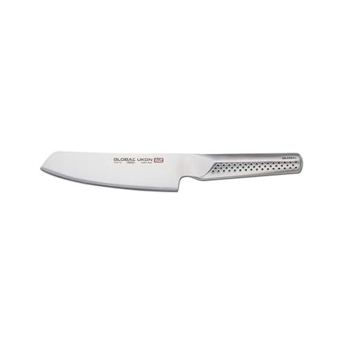 Global Ukon Nakiri-Messer mit 14 cm quadratischer Klinge, Gemüsemesser, Cromova 18 Edelstahl Global Ukon Nakiri-Messer mit 14 cm quadratischer Klinge, Gemüsemesser, Cromova 18 Edelstahl von Global