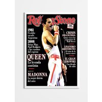 Freddie Mercury Magazin Cover Poster, Magazin Design, Wanddekoration von GlobalArtImpression