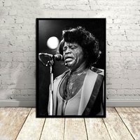 James Brown, Musik Poster, Vintage Poster, Leinwand Poster, Wanddekoration, Wandkunst von GlobalArtImpression