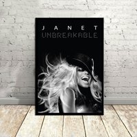 Janet Jackson, Musik Poster, Vintage Poster, Leinwand Poster, Wanddekoration, Wandkunst von GlobalArtImpression