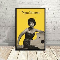 Nina Simone, Musik Poster, Vintage Poster, Leinwand Poster, Wanddekoration, Wandkunst von GlobalArtImpression