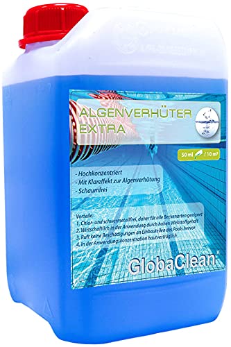 3L - Pool Algenvernichter Plus - Hochkonzentriert & Schaumfrei - Algenverhüter von Globasid
