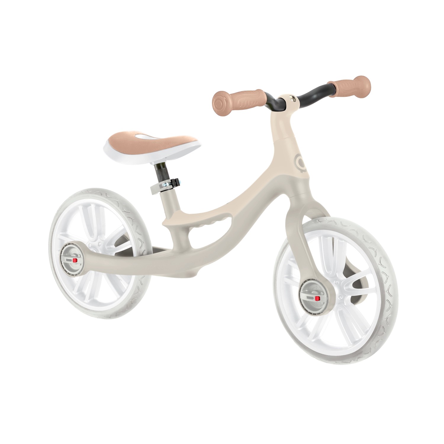 Globber Go Bike Elite Laufrad für Kinder 10 Zoll TPE-Bereifung Sattel Höhenverstellbar Taupe von Globber