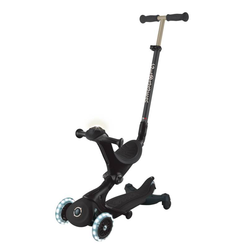 Globber Go-Up Deluxe Lights 360 3 in 1 Aufsitzrad Laufrad Scooter 3-Rädrig Verstellbar LED-Leuchtrollen Schwarz Globber Go-Up Deluxe Lights 360 3 in 1 Aufsitzrad Laufrad Scooter 3-Rädrig Verstellbar LED-Leuchtrollen Schwarz von Globber