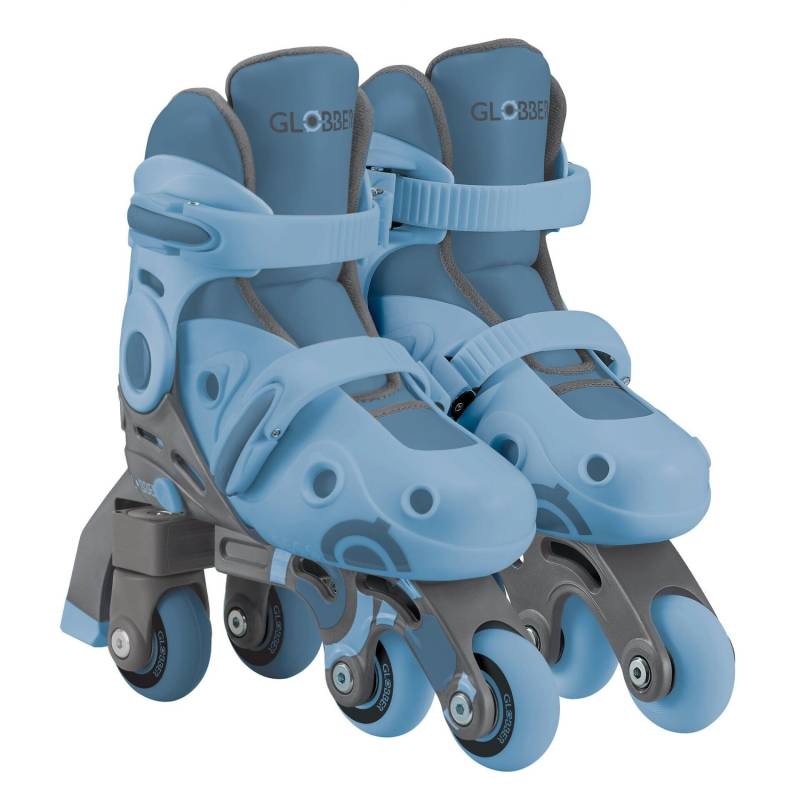 Globber Learning Skates 2in1 Inline- und Quad-Skates Kinder Verstellbar Gr.30-33 ABEC 9 Rollengröße 54x24 mm Blau Globber Learning Skates 2in1 Inline- und Quad-Skates Kinder Verstellbar Gr.30-33 ABEC 9 Rollengröße 54x24 mm Blau von Globber