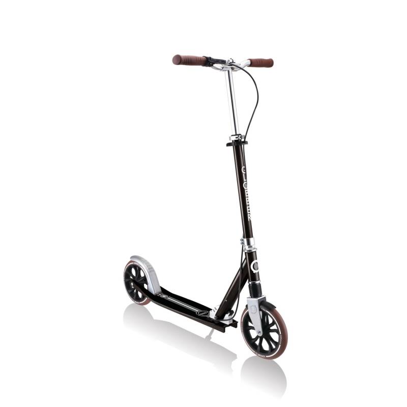 Globber NL 205 Deluxe Tretroller 205 mm ABEC 7 Handbremse Höhenverstellbar Frontfederung Klappmechanismus Schwarz von Globber