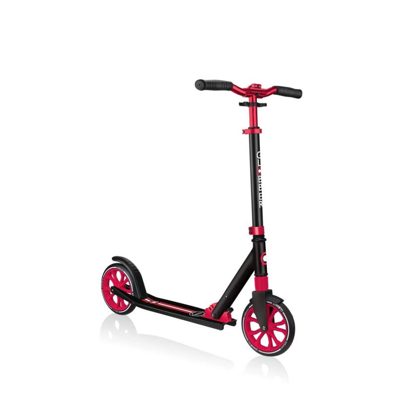 Globber NL 205 Tretroller 205 mm ABEC 7 Höhenverstellbar Frontfederung Klappmechanismus Schwarz-Rot von Globber