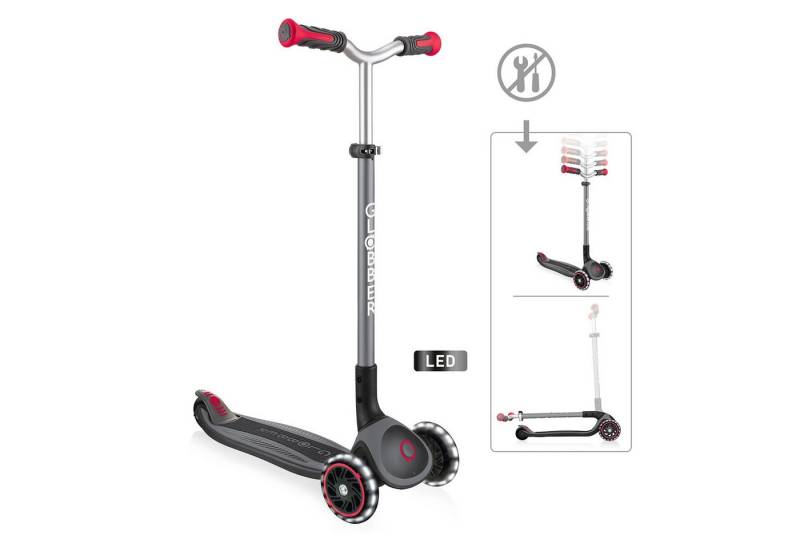 Globber Scooter 662-120 GLOBBER MASTER lights schwarz/rot von Globber