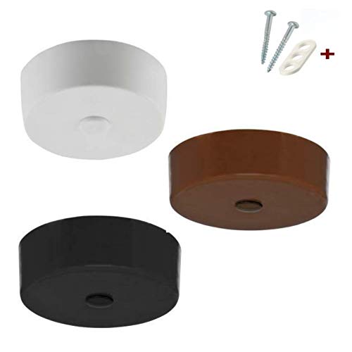 10 x Deckenbaldachin Verteilerdose Baldachin Abzweigdose mit Zentralbefestigung und Montageset (Weiss) von Globe Warehouse