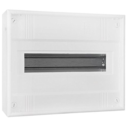 Kleinverteiler, 1-reihig, AP, Höhe 250 mm, 12 + 2 weiß ohne Tür - F-tronic von Globe Warehouse