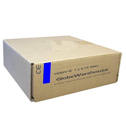 Profi Kabellitze H05V-K 0,75mm² blau 100 Meter PVC-Aderleitung Globe Warehouse® von Globe Warehouse
