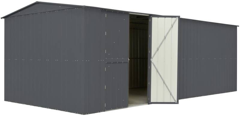 Globel Erweiterungsmodul Metallgerätehaus Worker 125 x 308 x 225 cm anth. von Globel Industries