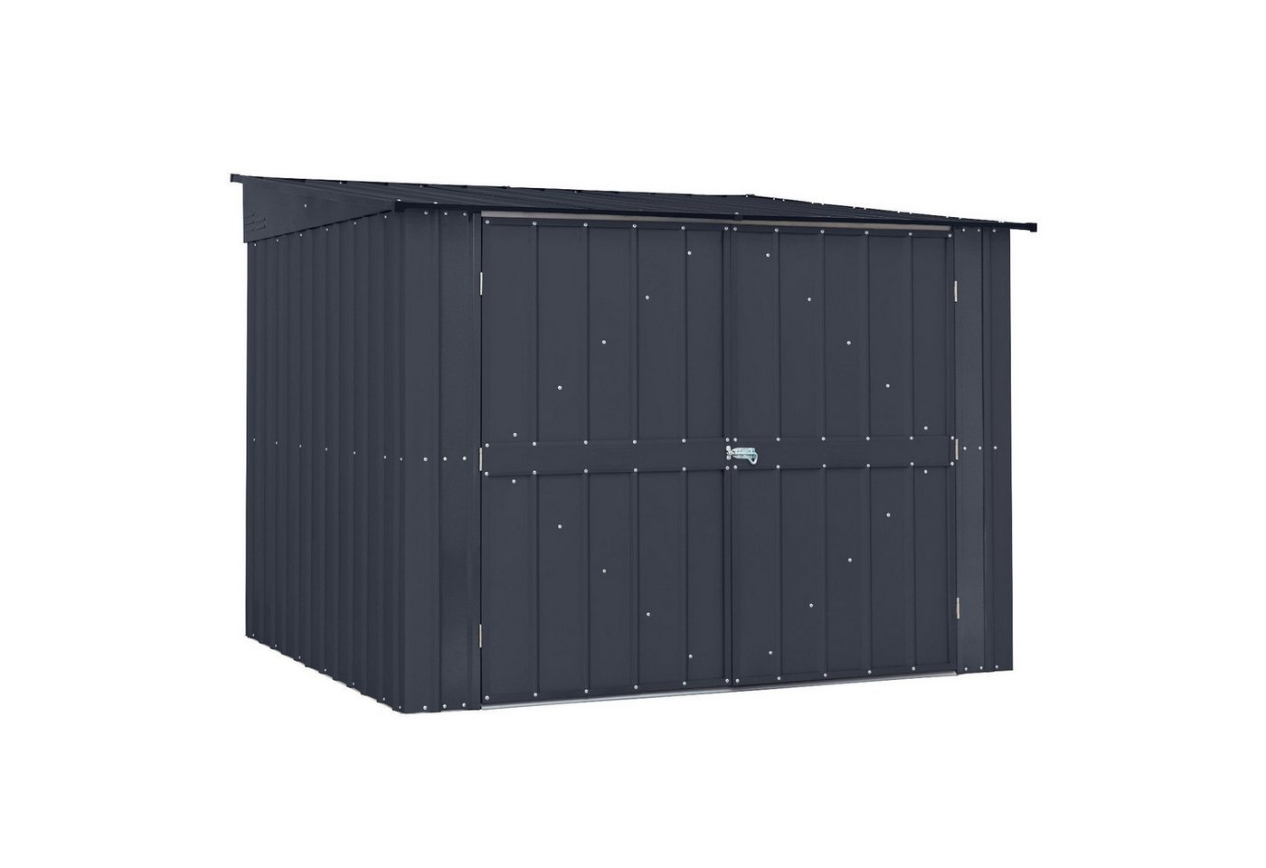 Globel Industries Garage Globel Industries Fahrradgarage "Family" (anthrazit, 3,82 m) (Box für 4 Fahrräder), Integrierte Schienen erlauben das blitzschnelle Ein- und Ausparken. von Globel Industries