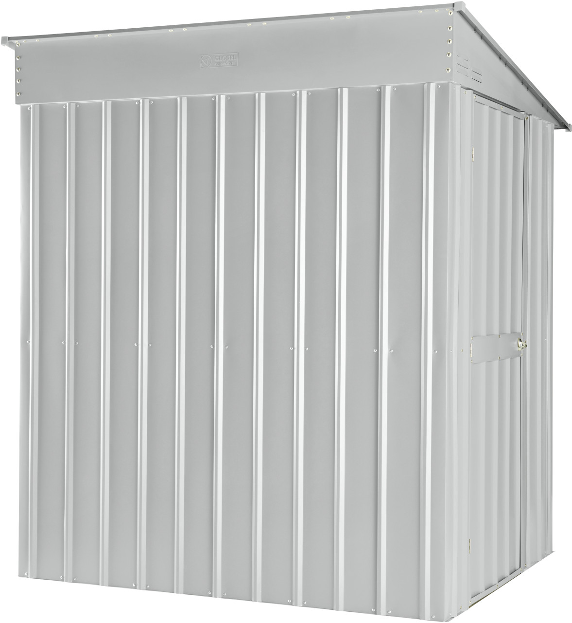 Globel Metallgerätehaus Lean-To 56 155 x 180 x 203 cm silber-metallic von Globel Industries