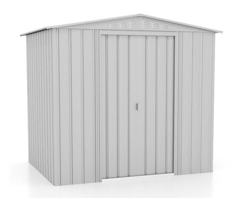 Globel Metallgerätehaus Tower 86 245 x 185 x 220 cm silber-metallic Globel Metallgerätehaus Tower 86 245 x 185 x 220 cm silber-metallic von Globel Industries