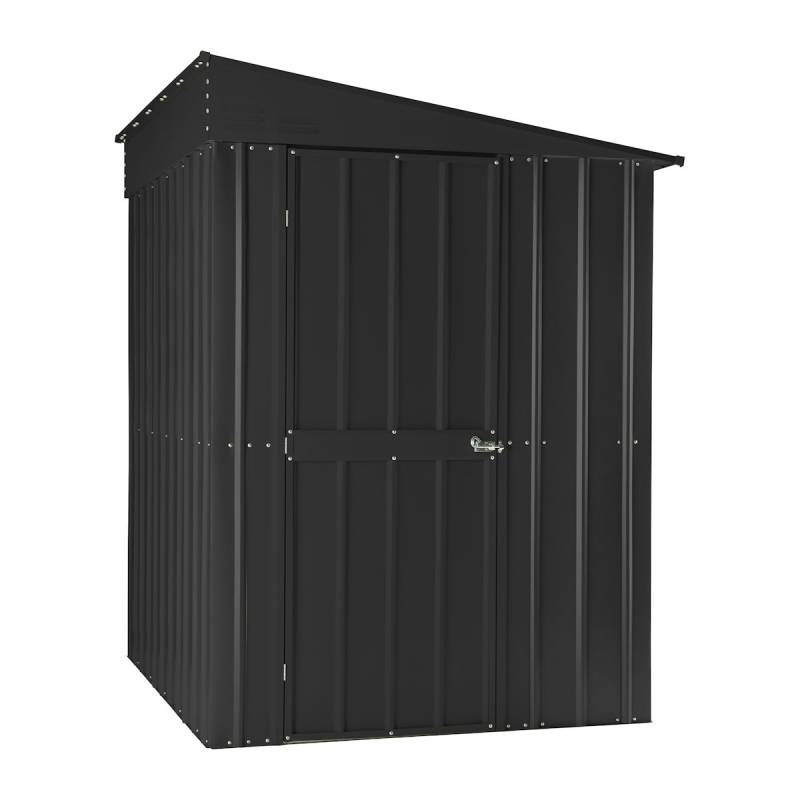 Globel Anlehn-Metallgerätehaus Wandzierde Lean-To L56 - L58 155 x 180 cm (Modell L56) anthrazit von Globel