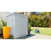 Globel Gerätehaus »Skillion«, Metall, BxHxT: 180 x 197 x 124 cm (Außenmaße inkl. Dachüberstand) - silberfarben von Globel