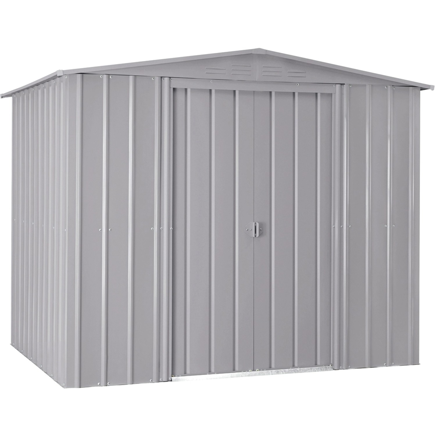 Globel Industries Metall-Gerätehaus 8x8 Silber Metallic B x T: 234 cm x 237 cm von Globel