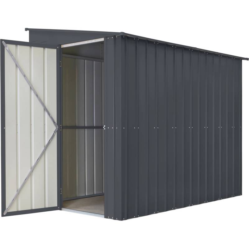 Globel Metall-Anlehngerätehaus Lean-To 58 B x T: 144 cm x 234 cm Anthrazit von Globel