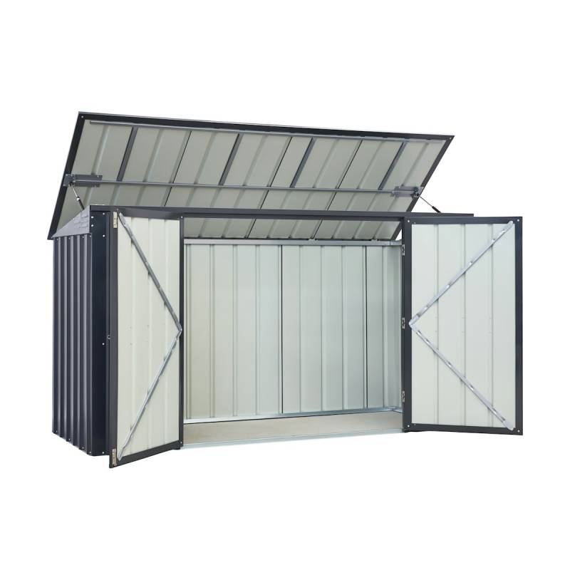 Globel Mülltonnenbox "Easy" mit Klappdeckel für bis zu 3 Mülltonnen 233 x 95 cm (Modell 73) anthrazit von Globel