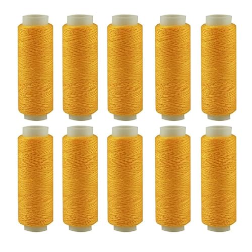 10 x Polyester-Nähgarn, 200 Meter, Goldfaden für Stickerei/alle Nähzwecke, Hand und Maschine 10 x Polyester-Nähgarn, 200 Meter, Goldfaden für Stickerei/alle Nähzwecke, Hand und Maschine von Globellapro
