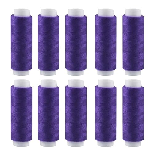 10 x Polyester-Nähgarn, 200 m, dunkelviolettes Garn für Stickerei/alle Nähzwecke, Hand und Maschine 10 x Polyester-Nähgarn, 200 m, dunkelviolettes Garn für Stickerei/alle Nähzwecke, Hand und Maschine von Globellapro