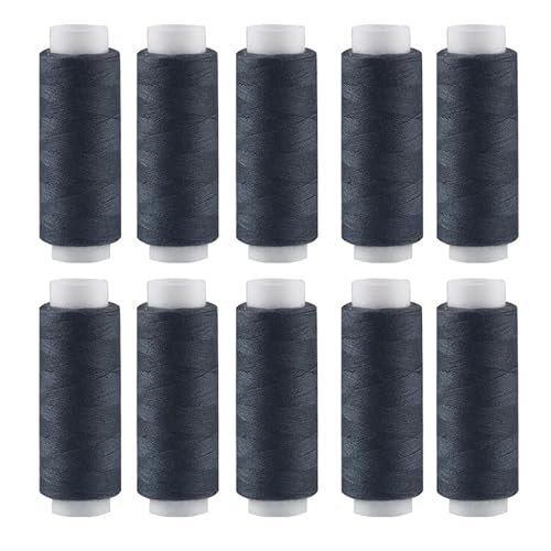 10 x Polyester-Nähgarn, 200 m, graues Garn für Stickerei/alle Nähzwecke, Hand und Maschine 10 x Polyester-Nähgarn, 200 m, graues Garn für Stickerei/alle Nähzwecke, Hand und Maschine von Globellapro