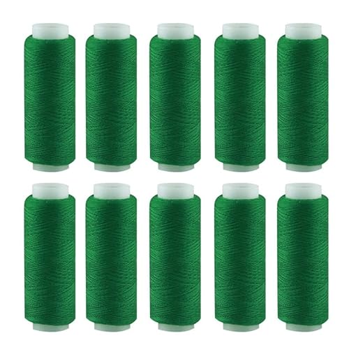 10 x Polyester-Nähgarn, 200 m, grünes Garn für Stickerei/alle Nähzwecke, Hand und Maschine 10 x Polyester-Nähgarn, 200 m, grünes Garn für Stickerei/alle Nähzwecke, Hand und Maschine von Globellapro