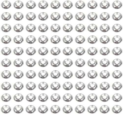 100 Stück M3 Unterlegscheiben, Edelstahl-Senkkopf-Unterlegscheiben für Schrauben, Bolzen 100 Stück M3 Unterlegscheiben, Edelstahl-Senkkopf-Unterlegscheiben für Schrauben, Bolzen von Globellapro