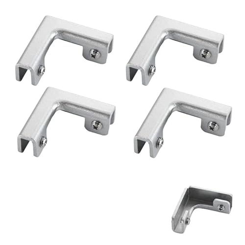 L-förmige Glasklemme, rechtwinklig, Glasbefestigungsklemme für Befestigung und Unterstützung für 2–7 mm Brillen, 4 Stück von Globellapro