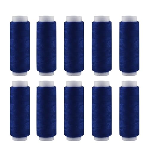 Polyester-Nähgarn, 200 m, marineblau, für Stickerei/alle Nähzwecke, Hand und Maschine, 10 Stück Polyester-Nähgarn, 200 m, marineblau, für Stickerei/alle Nähzwecke, Hand und Maschine, 10 Stück von Globellapro