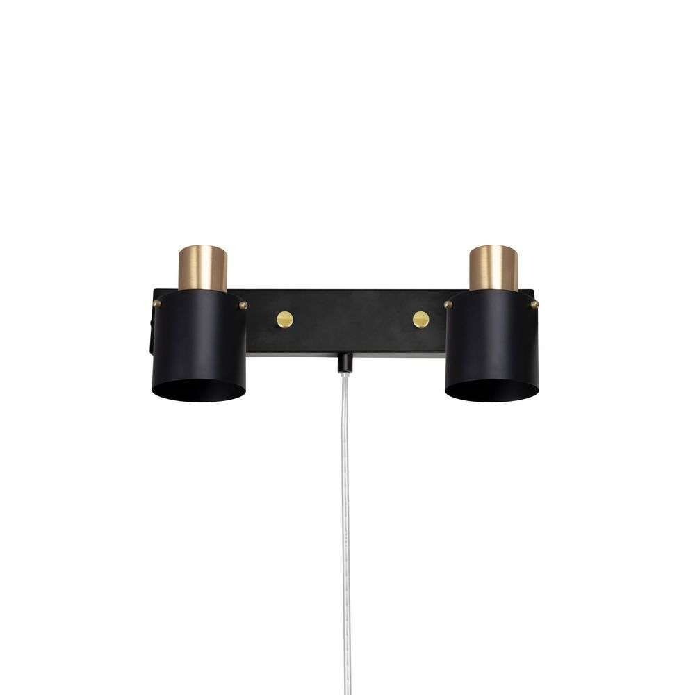 Globen Lighting - Clark 2 Wandleuchte Black/Brushed Brass von Globen Lighting