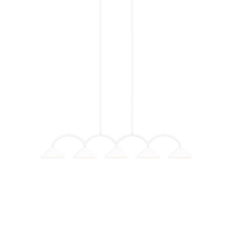 Globen Lighting Hängelampe CURVE 5, weiß, 5-flg., 165 cm von Globen Lighting
