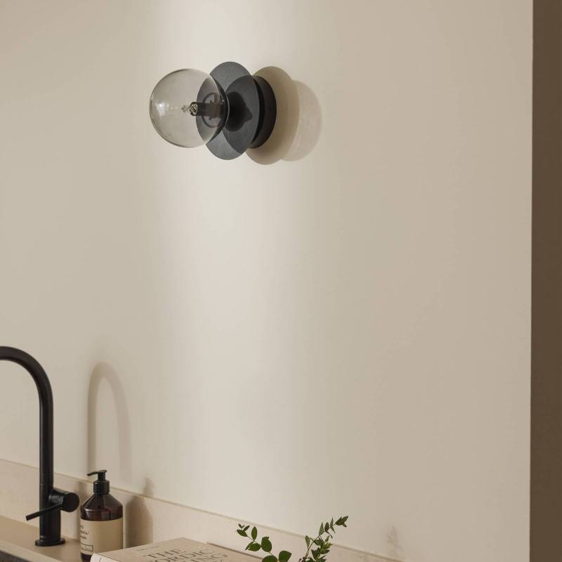 Globen Lighting Wandlampe ART DECO, schwarz/grau Ø 16cm IP44 von Globen Lighting