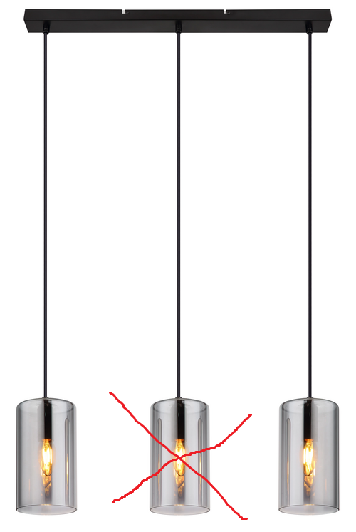 Globo Lighting Pendellampe Olly Länge 63 Cm Rauchgra Deckenlampe Siehe Text/Foto B-Ware von Globo Lighting