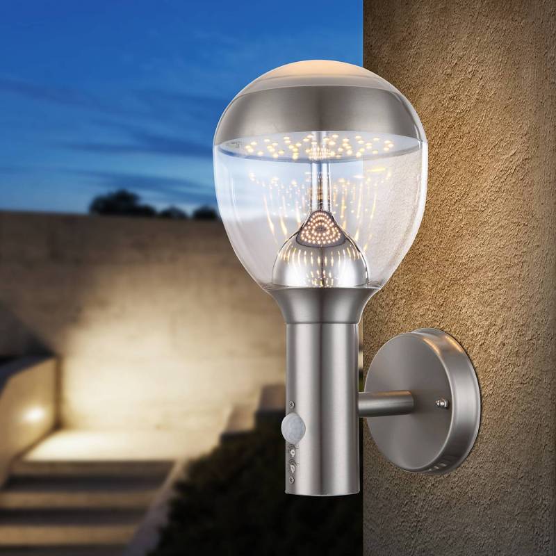 home24 LED-Außenleuchte Callisto II 15 x 32 x 18cm Silber von home24
