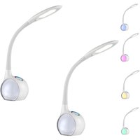 2er Set Flex LED Schreibtischlampen TARRON, Dimmer und Farbwechsel von Globo