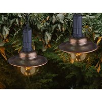 2er set -Solarbetriebene led Hängeleuchten Industrie Look & Shabby Chic Anstrich von Globo