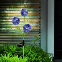 Außenleuchte Gartendeko led Solarlampe Pusteblume Erdspieß Terrassenlampe, Edelstahl Kunststoff, neutralweiß, DxH 23x75 cm von Globo