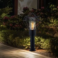Außenleuchte Stehleuchte Wegelampe Terrassenleuchte Gartenlampe, Edelstahl schwarz Metall, spritzwassergeschützt, l 22,5 cm Außenleuchte Stehleuchte Wegelampe Terrassenleuchte Gartenlampe, Edelstahl schwarz Metall, spritzwassergeschützt, l 22,5 cm von Globo
