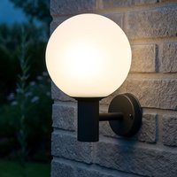 Außenleuchte Wandleuchte Gartenleuchte Edelstahl Fassadenleuchte Glaskugel weiß, Edelstahl anthrazit, 1x E27, DxH 25x37 cm Außenleuchte Wandleuchte Gartenleuchte Edelstahl Fassadenleuchte Glaskugel weiß, Edelstahl anthrazit, 1x E27, DxH 25x37 cm von Globo