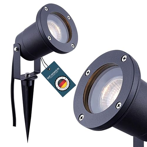 Außenstrahler Teichlampe Gartenlampe Gartenbeleuchtung Teichleuchte Strahler Außenleuchte (Teichbeleuchtung, Wegelampe, Wegbeleuchtung, Erdspieß, Höhe 32,5 cm, Kabel 3 m) von GLOBO