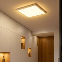 Globo - Deckenleuchte Badezimmer Lampe led Deckenlampe IP44 led Panel, 3 Stufen über Wandschalter, Backlight, weiß, 18W 1600Lm warmweiß, LxH 29,4x2,5 von Globo