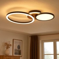 Deckenleuchte led Wohnzimmerleuchte Metall Holzoptik beweglich l 51,5 cm von Globo