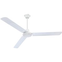 Globo - Deckenventilator mit Wandschalter Ventilator Lüfter Windmaschine 3 Geschwindigkeitsstufen, Metall Eisen weiß, DxH 142 x 58 cm von Globo
