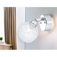 Kleine Wandleuchte ORINA mit Kugel Schirm aus Drahtgeflecht, Höhe 12,5cm von Globo